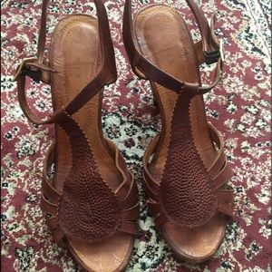 Chie Mihara Leather Open Toe high heels shoes 40